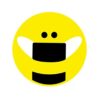 Mugaska-Joanna-Mugford-Bee-Friendly-Badge-epoxy-sticker