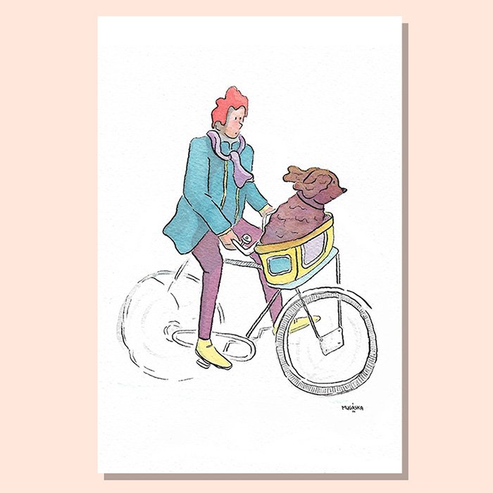 sketches of cyclists