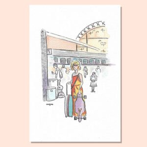 railway station painting