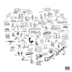 'I Heart Copenhagen' - Copenhagen Art Poster