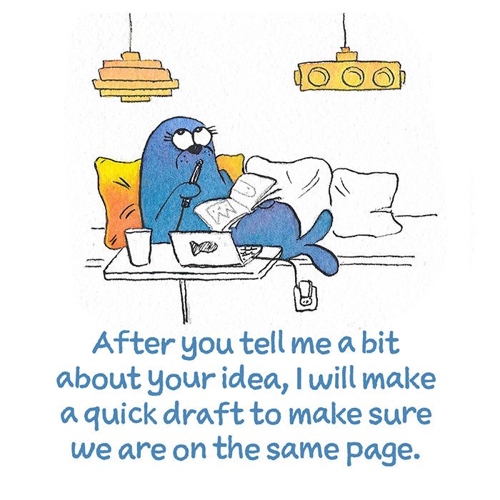 Custom illustration contact me page3